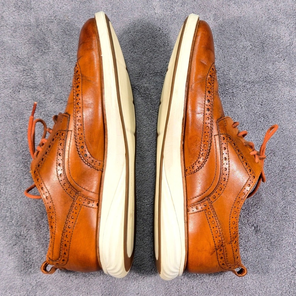 Cole Haan Grand.OS Wingtip Oxfords Mens 10.5M Tan Leather Good C26930 Brogue - Picture 7 of 13